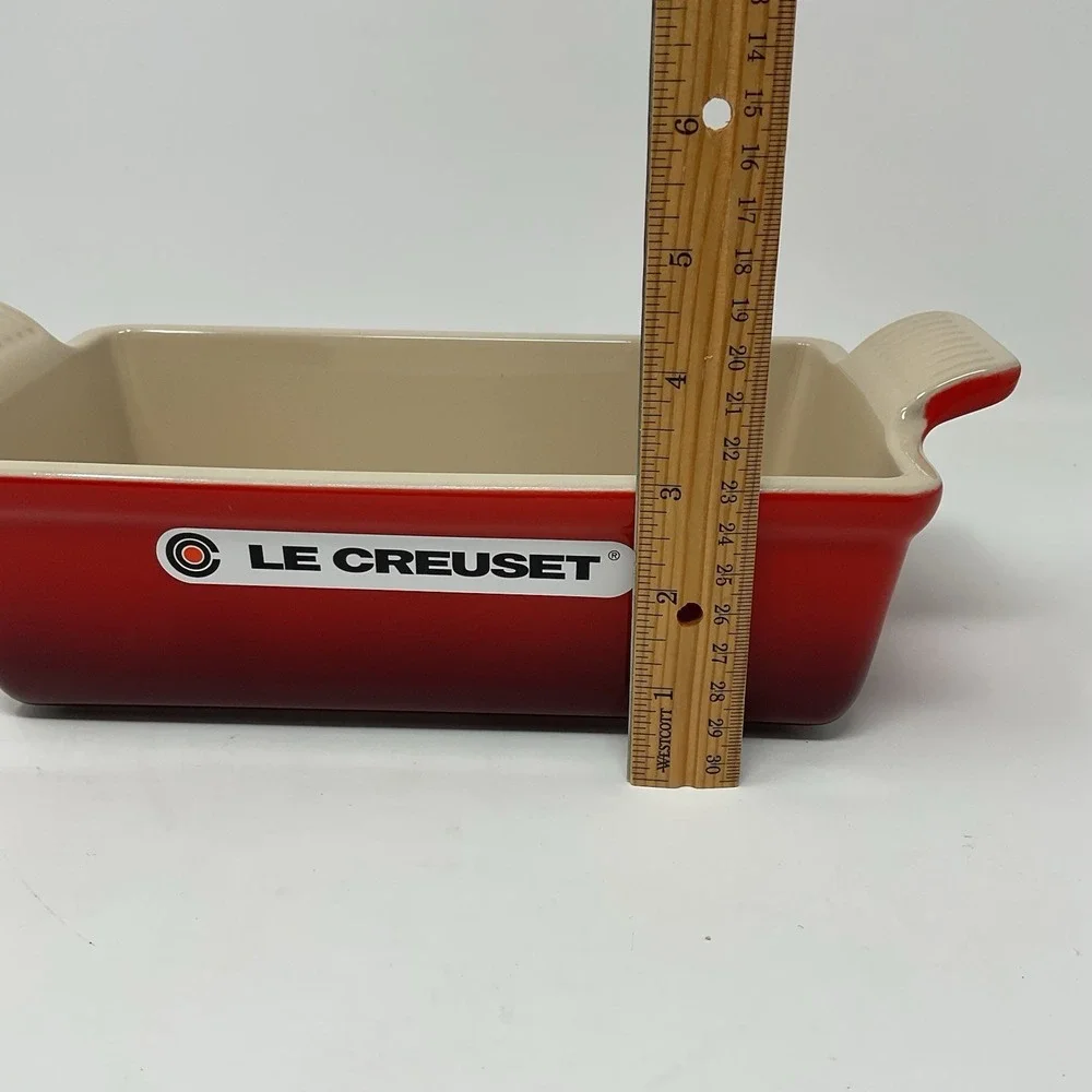 Le Creuset Stoneware Heritage Loaf Pan Cerise Red New In Box